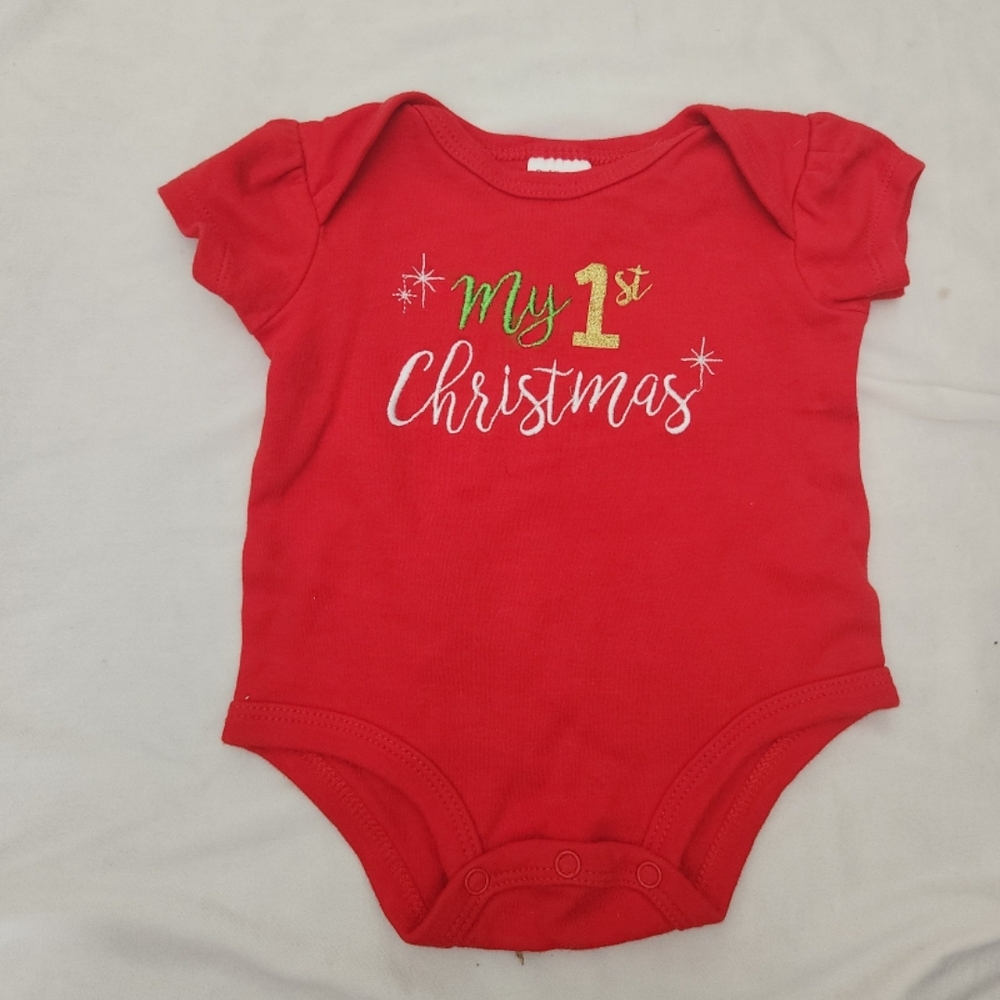 Cuddle bear Infant girl 9m red 1st Christmas Outfit #L001
